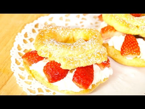 シュー生地サクサク！クリスマスリースのようなパリブレスト How to make Paris-Brest