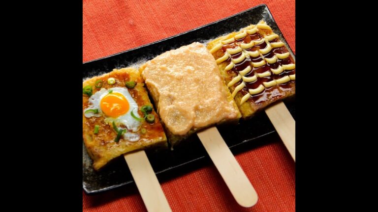 【アイスみたい！】アレを使って超簡単！屋台風お好み焼き♪ / Okonomiyaki Bars #shorts