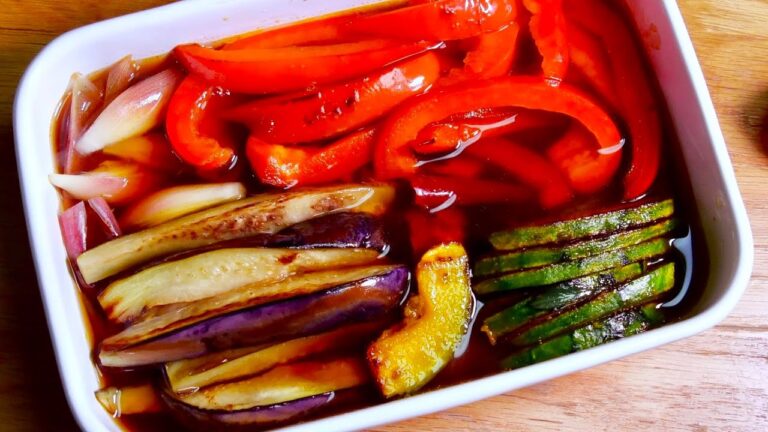 神レシピ【野菜の焼き浸し】作らないと絶対に後悔するおいしすぎる夏野菜の焼き浸し