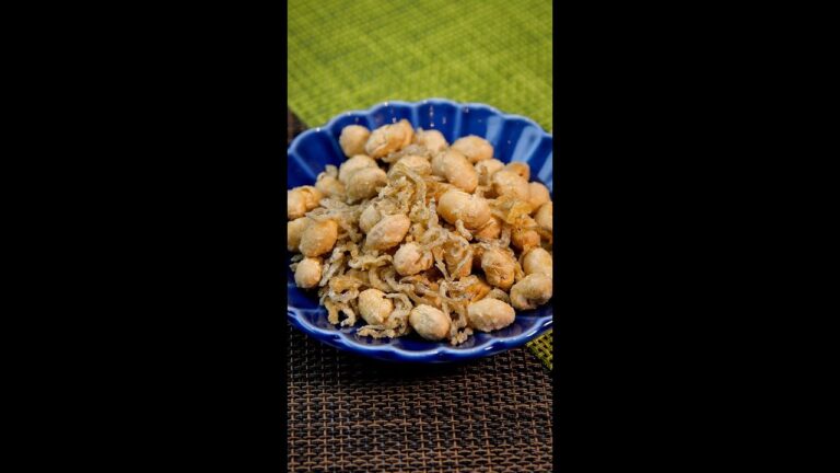 節分で余った大豆をおやつに！カリカリちりめん大豆 / Crispy Soybeans with Chirimenjako #Shorts