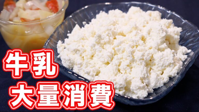 【牛乳大量消費】めちゃくちゃ簡単に作れます！手作りカッテージチーズの作り方【kattyanneru】