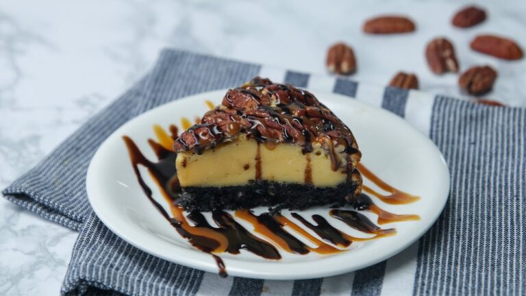 珈琲に合う！ピーカンナッツのチーズケーキ〜甘いソースとご一緒に♪〜/Caramel-Pecan-Cheesecake