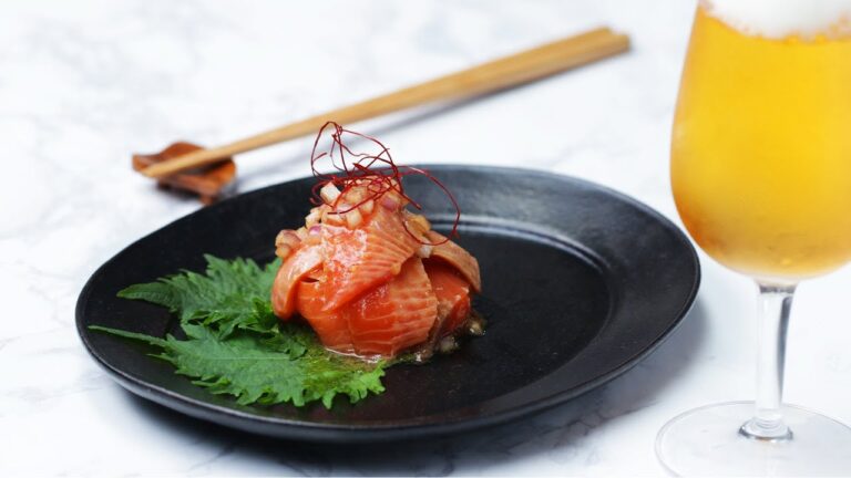 おうちで燻製！中華風サーモンマリネ / Smoked-Chinese-Marinated-Salmon
