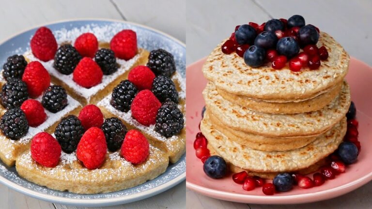 オートミールで！パンケーキとワッフル♪あなたはどっちが好き？/ Oatmeal Pancakes And Waffles
