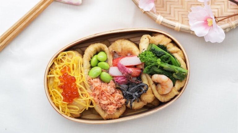 4種のいなり寿司で彩り華やか♪オープンお稲荷さん弁当 / 4 Flavors Open-faced Inari