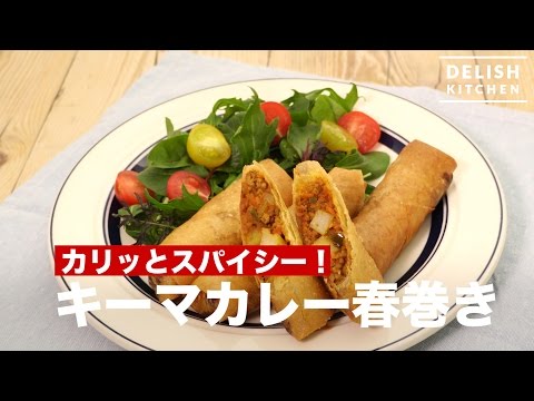 カリッとスパイシー！キーマカレー春巻き　｜　How To Make Curry Spring Roll