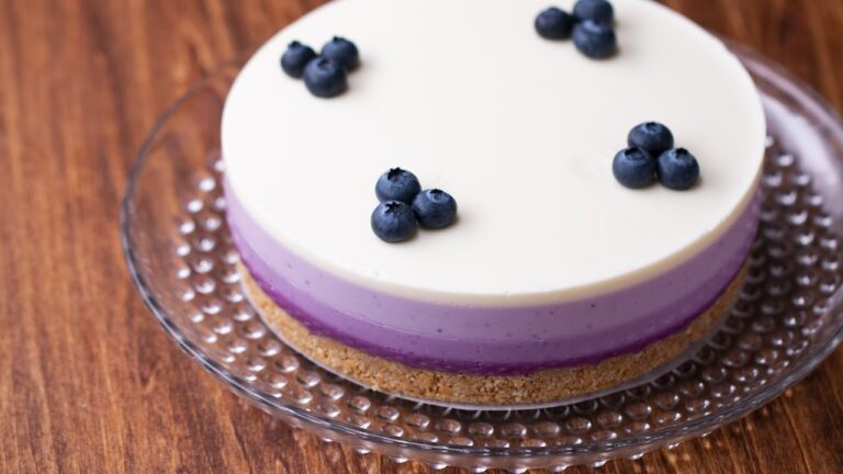 4層のブルーベリーレアチーズケーキ〜断面にうっとり♫〜 / 4-Layer Blueberry Cheesecake