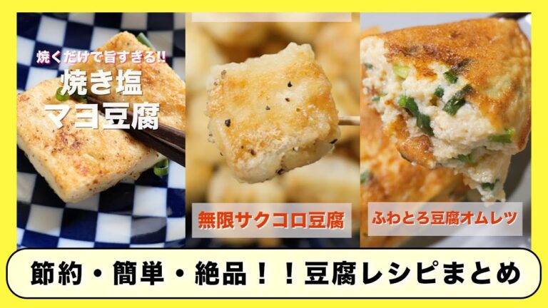 【１００円で作れて節約・簡単・絶品！】豆腐だけで旨すぎる！人気「豆腐」レシピまとめ