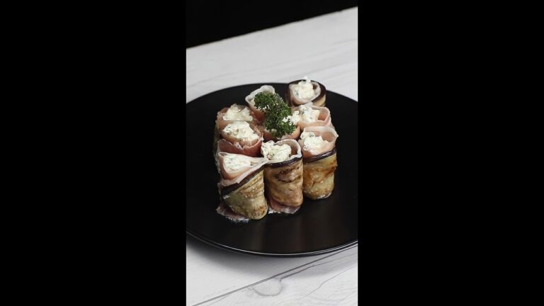 【なす、生ハム】おしゃれに、おいしく食べるレシピ♡ / Eggplant Rolls with Cream Cheese #Shorts