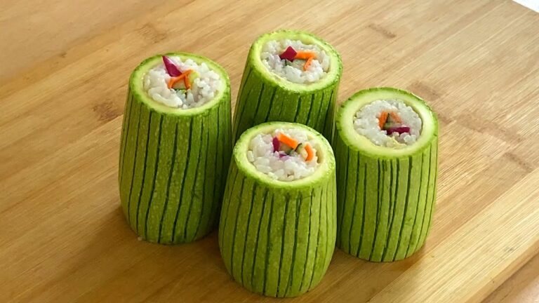 Zucchini and Sushi Lovers Unite❗ Incredible Zucchini Sushi Recipe!