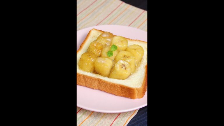 【バナナ好きは食うべし】バナナタルトタタン風トースト / Banana Tart Tatin-Style Toast #Shorts
