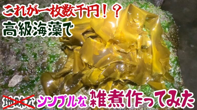 1枚数千円の高級海藻で作ったシンプル雑煮が美味