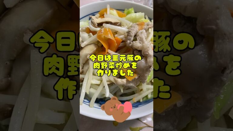 【肉野菜炒め】#shorts #三元豚 #料理 #料理動画 #cooking#dinner#野菜 #buzz #fyp #youtube
