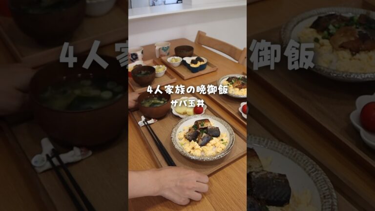 【サバ缶】忙しくてもパパッと作れるサバ玉丼🐟栄養満点サバ味噌缶レシピ！29歳2児ママが作る晩御飯