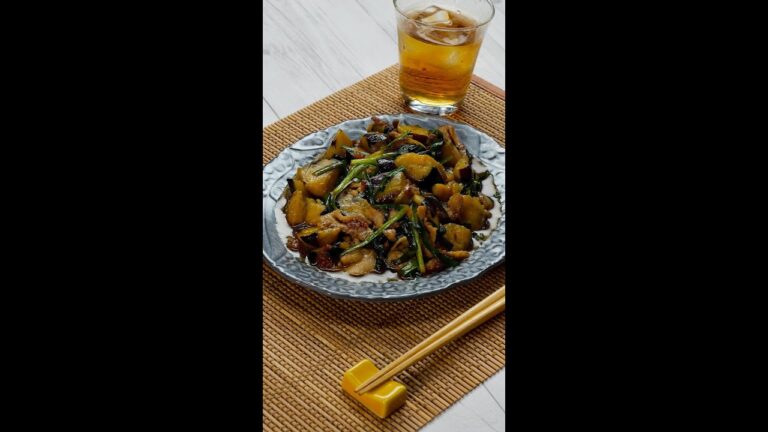 【ポン酢でサッパリ！なすの激うまレシピ】食材3つで簡単！ Collaboration With DAIGOも台所 / Stir Fried Pork & Eggplant with Ponzu