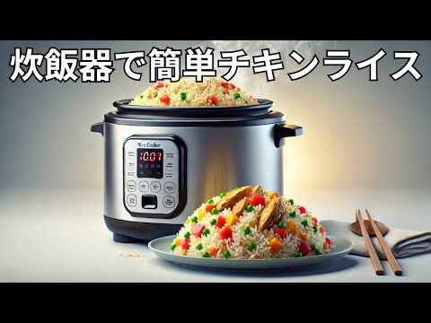 炊飯器で簡単！野菜たっぷりチキンライスの作り方#簡単レシピ #炊飯器レシピ #チキンライス #野菜たっぷり #家庭料理 #ヘルシー #料理動画