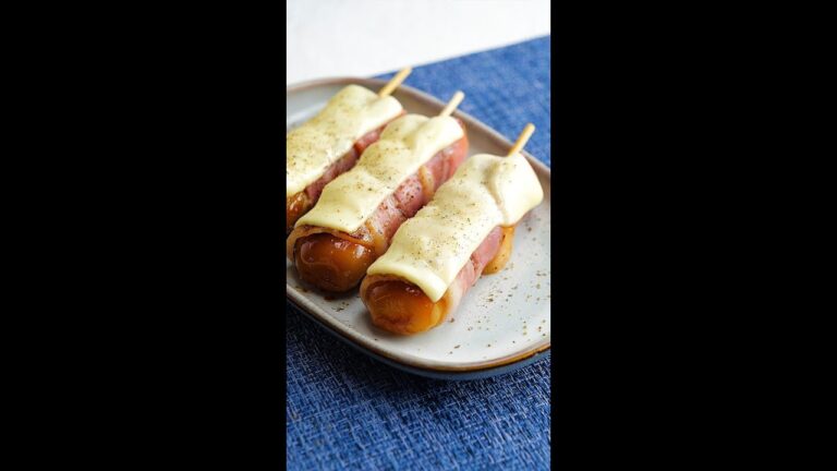 【マジで100本いける】みたらし団子をベーコンで巻いたらやばいのができた / Bacon Wrapped Mochi with Cheese