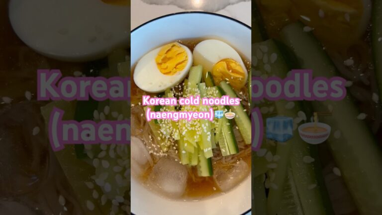 Refreshing and tasty Korean cold noodles #koreanfood #recipe  #food #shorts #foodie