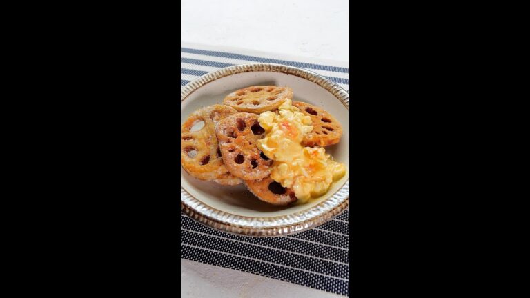 【シャキシャキ＆まろやか♪】れんこんの唐揚げにアレかけたらウマすぎた / Fried Lotus Root with Sweet Sauce (Nanban) #Shorts