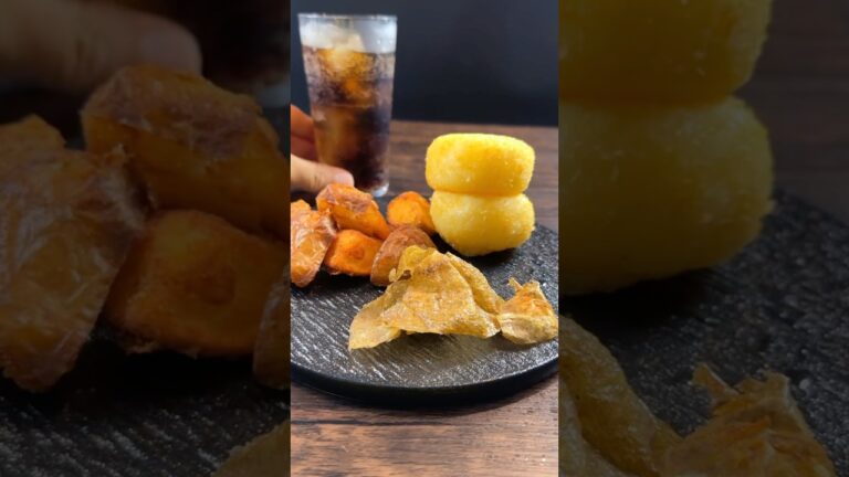 【ポテト好きにみてほしい🥔】３つのヤバい揚げポテト！カンタン激旨唐揚げ・絶品！皮ポテチ・とろっとろポテトチーズフライ#shorts