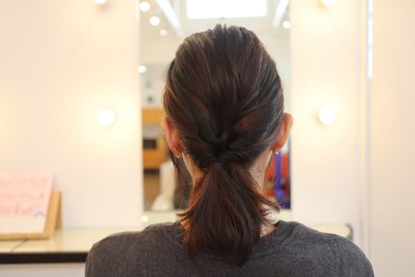 お団子風ヘアアレンジ