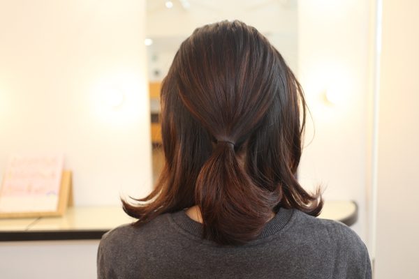 お団子風ヘアアレンジ