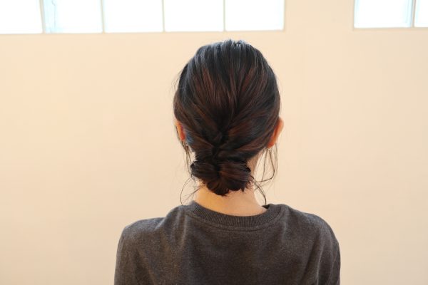 お団子風ヘアアレンジ