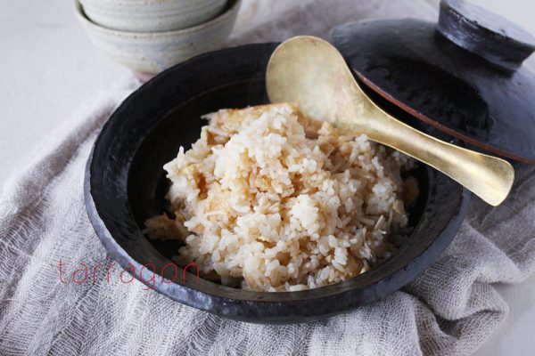 えのきと油揚げの炊き込みご飯